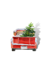 Naklejka świąteczna zimowa furgonetka z choinką (1)