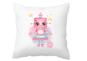 Poszewka dla dziewczynki z różowym robotem robot