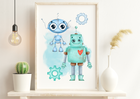 Plakat dla dziecka do pokoju ramki z robotami (2)