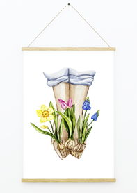 Plakat wiosenny dla ogrodniczki miłośniczki roślin