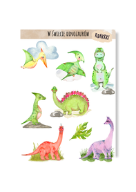 Naklejki z dinozaurami dinozary dla dziecka album
