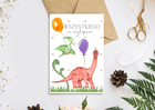 Kartka dla chłopca z dinozarami pterodaktyl (2)