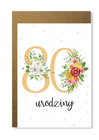 Kartka na urodziny z wiekiem z kwiatami elegancka (6)