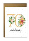 Kartka na urodziny z wiekiem z kwiatami elegancka (8)