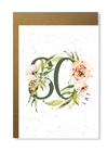  Kartka na urodziny z wiekiem kwiatowa minimalistyczna (3)