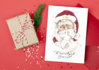Kartka na święta z Mikołajem minimalistyczna (2)