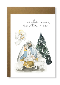 Kartka na święta stajenka Święta Rodzina Jezus
