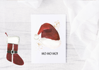 Kartka bożonarodzeniowa z czapką Mikołaja święta (2)