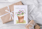Kartka urodzinowa z kwiatem w doniczce prezent (2)