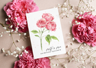 Kartka urodzinowa minimalistyczna z kwiatami róża (2)