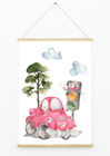 Plakat dla dziecka z samochodem na prezent auto (1)