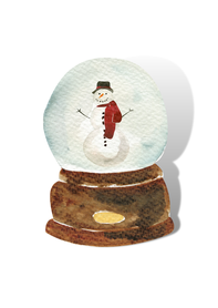 Naklejka na zimę śnieżna kula z bałwanem album